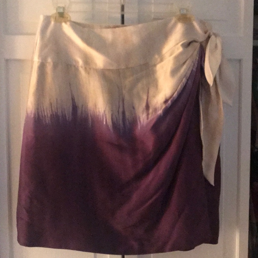Tory Burch Dip-Dyed Silk Wrap Skirt size 6